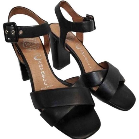 Jeffrey Campbell Cermak Leather Strap black sandal - Picture 2 of 9